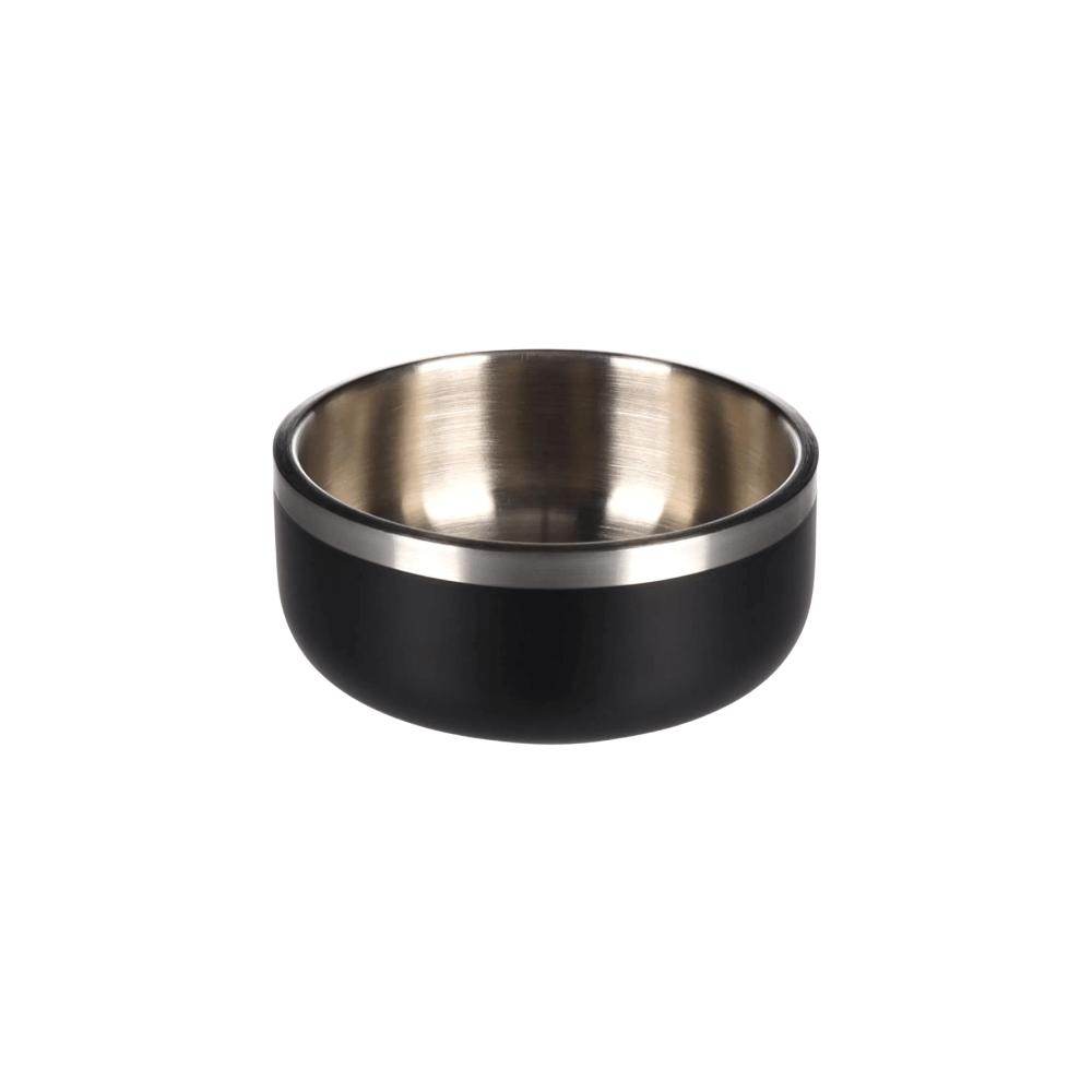 Flamingo Feeding And Drinking Bowl Lora Stainless Steel Black Round - Petworld
