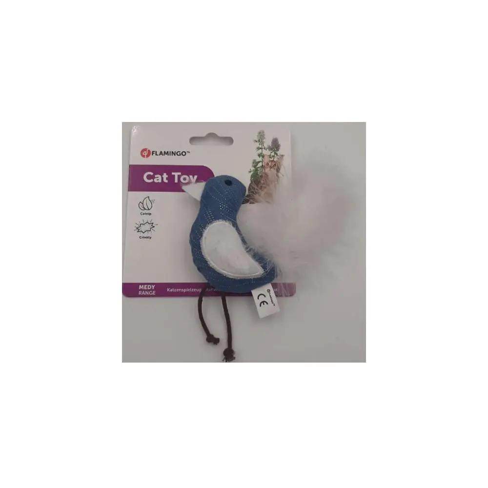Flamingo Medy Cat Toy Bird Blue 17cm - Petworld