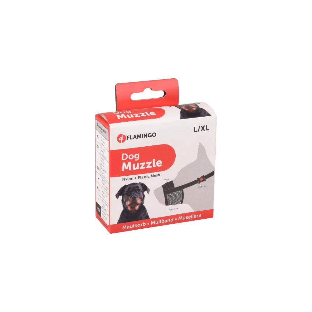 Flamingo Muzzle Teddy Mesh Soft Black - Petworld