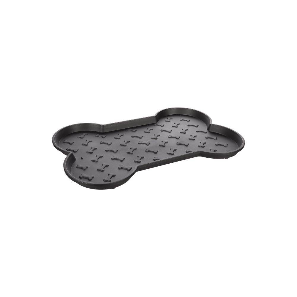 Flamingo Placemat Preto Recycled Black Anti-Spill Dog Bowl Mat - Petworld