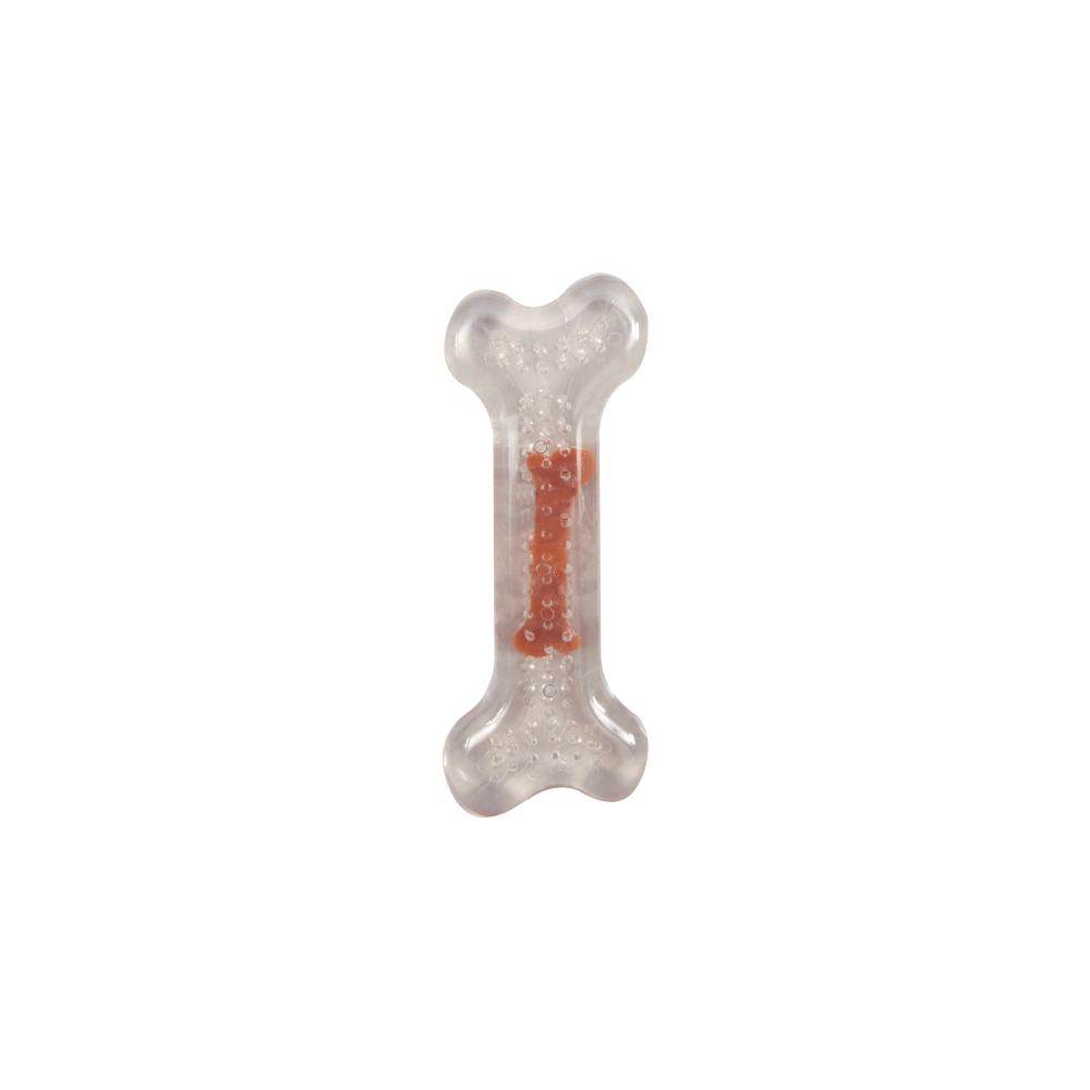 Flamingo TPR Bone Transpa Chocol Flavour 8 Dog Toy - Petworld