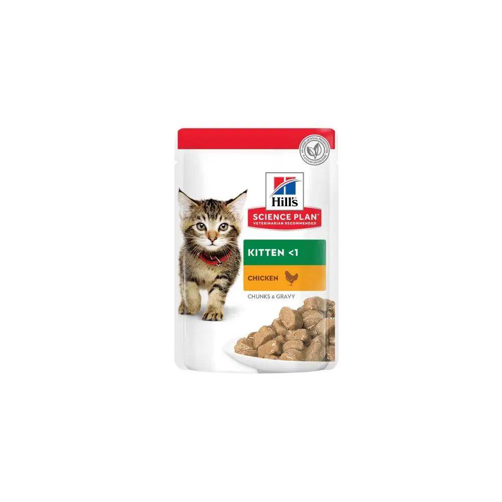 Hill's Science Plan Kitten Chicken Pouch Wet Cat Food 85g Single Pouch - Petworld