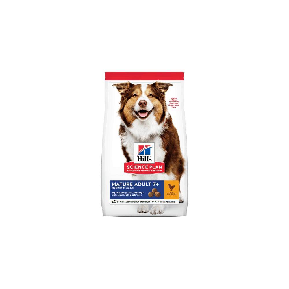 Hill's Science Plan Mature Adult Medium 7+ Chicken Dry Dog Food - Petworld