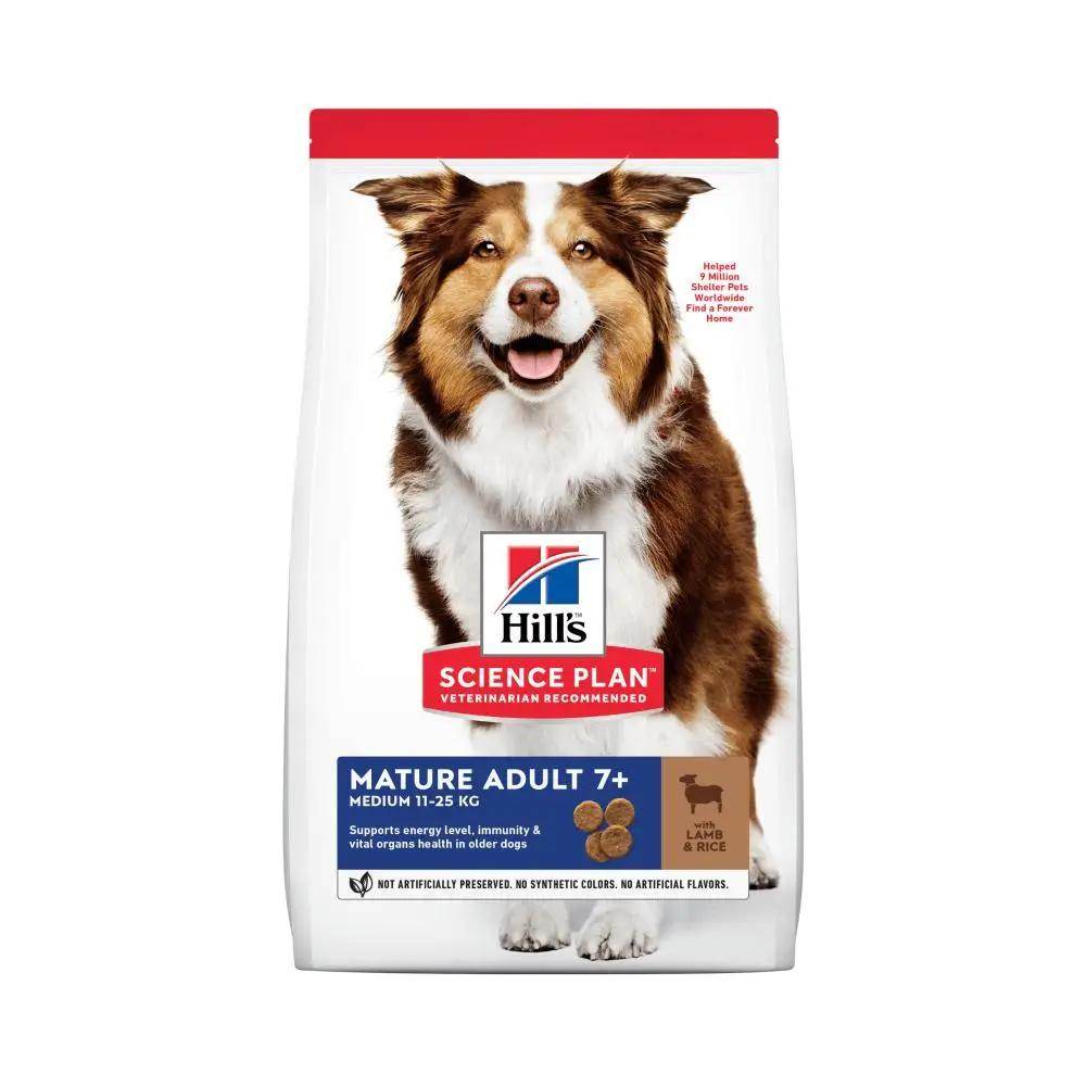 Hill's Science Plan Mature Adult Medium 7+ Lamb Rice Dry Dog Food 12kg - Petworld