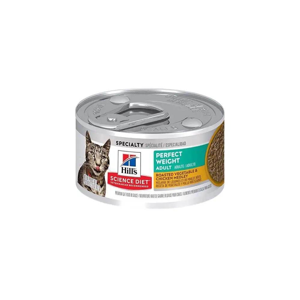 Hill's Science Plan Perfect Weight Chicken & Vegetable Canned Wet Cat Food 79g - Petworld