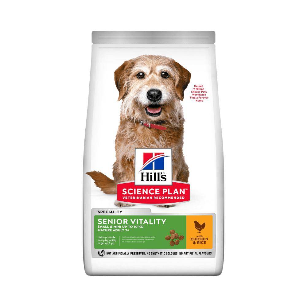 Hill's Science Plan Senior Vitality Small Mini 7+ Chicken Rice Dry Dog Food - Petworld
