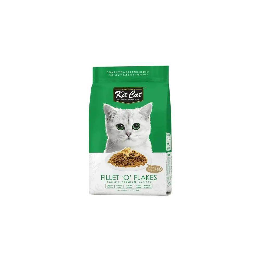 Kit Cat Fillet O Flakes Adult Dry Cat Food 1.2kg - Petworld