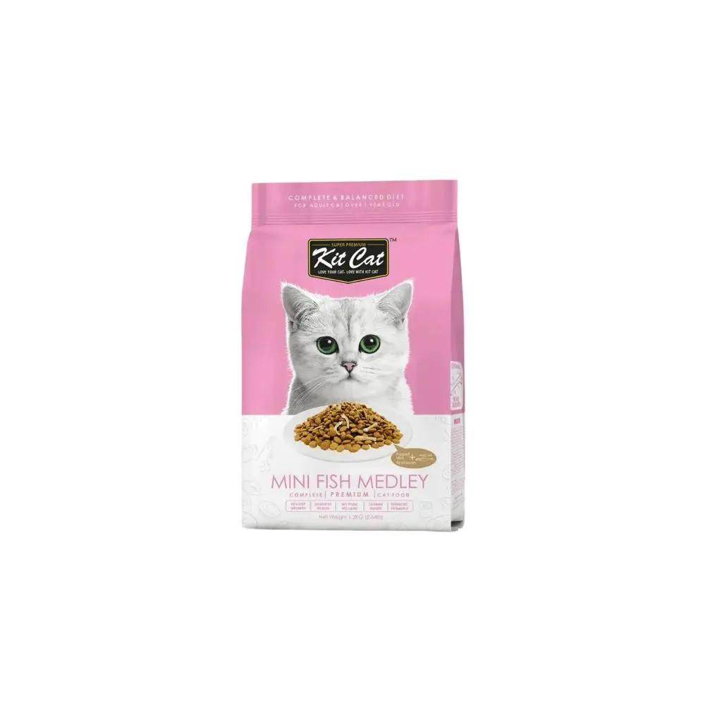 Kit Cat Mini Fish Medley Dry Cat Food 1.2kg - Petworld