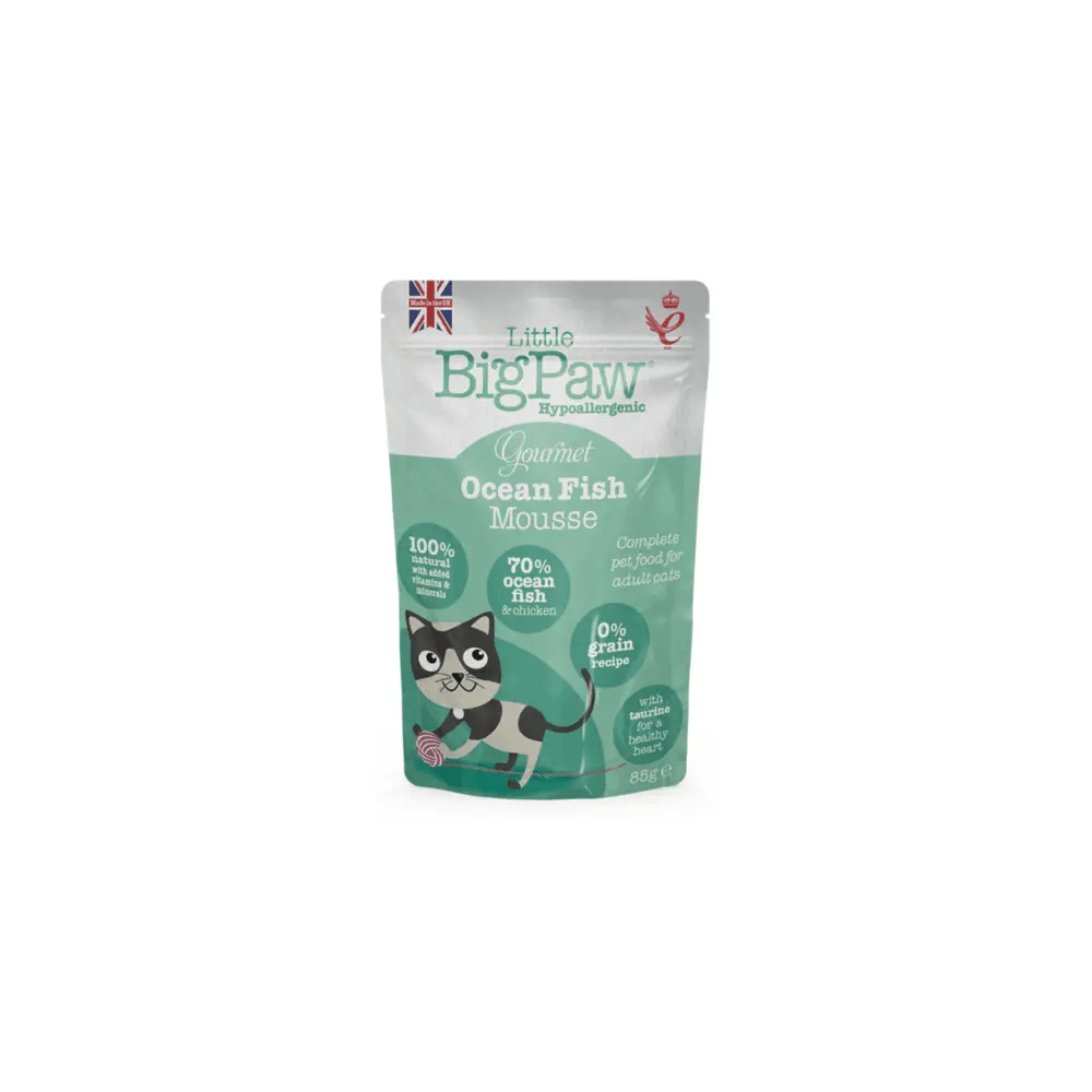 Little Big Paw Gourmet Atlanic Ocean Fish Mousse Cat Food 85g Single Pouch - Petworld
