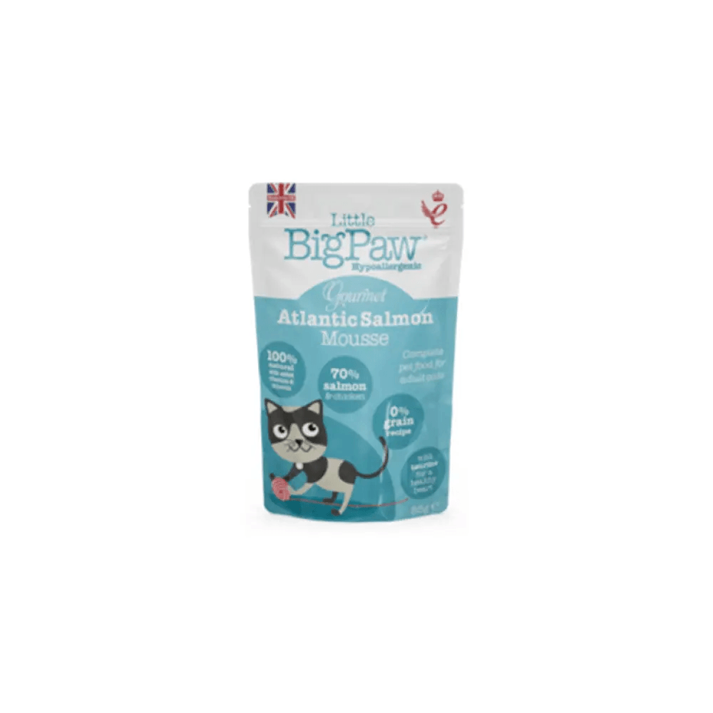 Little Big Paw Gourmet Atlantic Salmon Mousse Cat Food 85g Single Pouch - Petworld