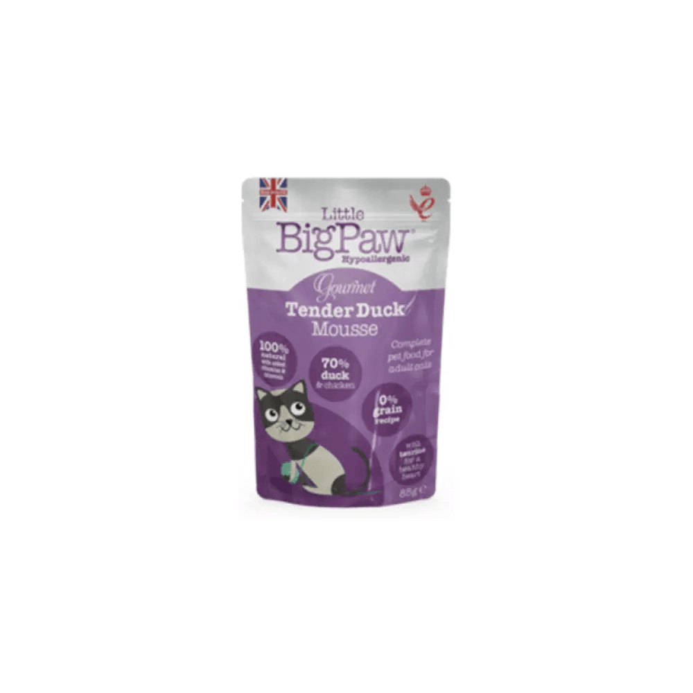 Little Big Paw Gourmet Tender Duck Mousse Cat Food 85g Single Pouch - Petworld