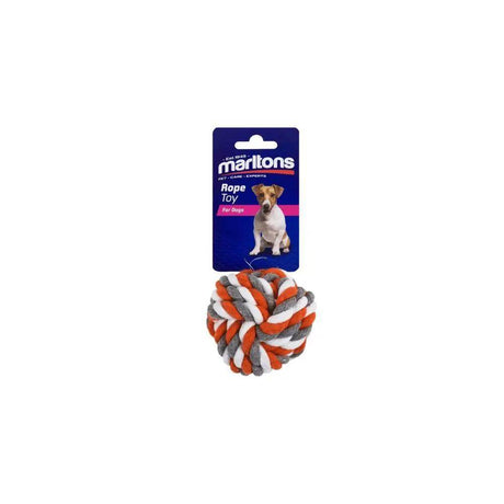 Marltons Dog Rope Bone Ball Shape 6cm 80g - Petworld