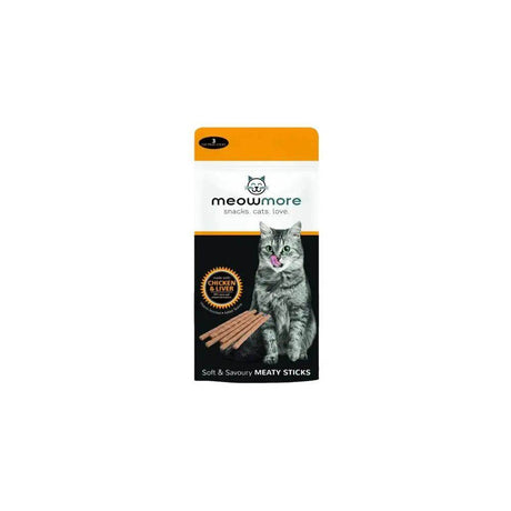 Meowmore Treat Cat Chicken & Liver 15g Pk3 Single - Petworld