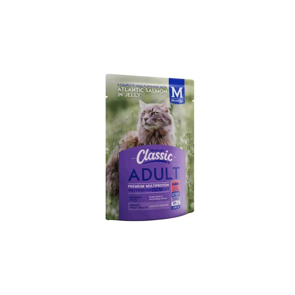 Montego Classic Adult Salmon Wet Cat Food 85g Single Pouch - Petworld
