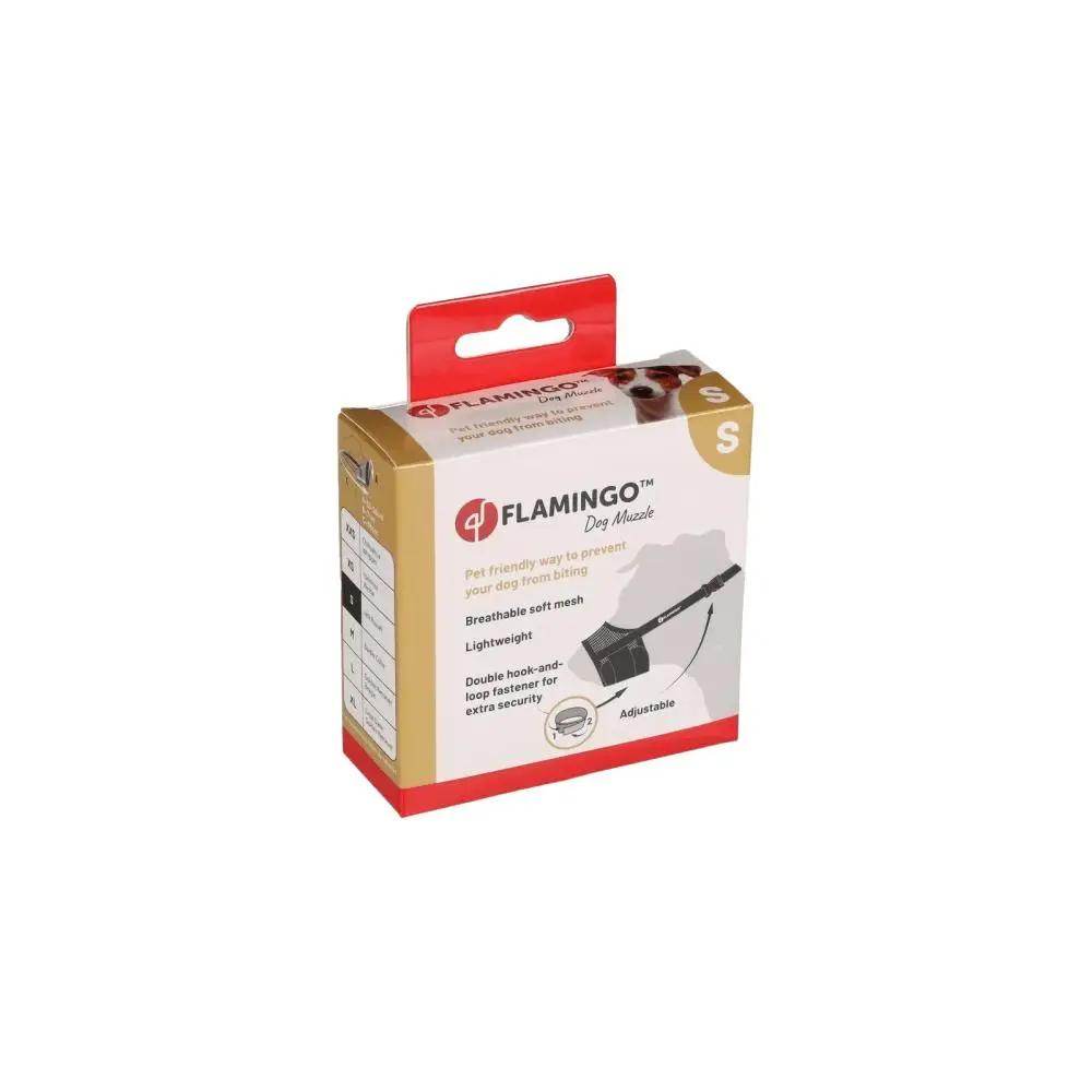 Flamingo Muzzle Rolo Black S Neck 35-59cm / Nose 15-18cm - Petworld