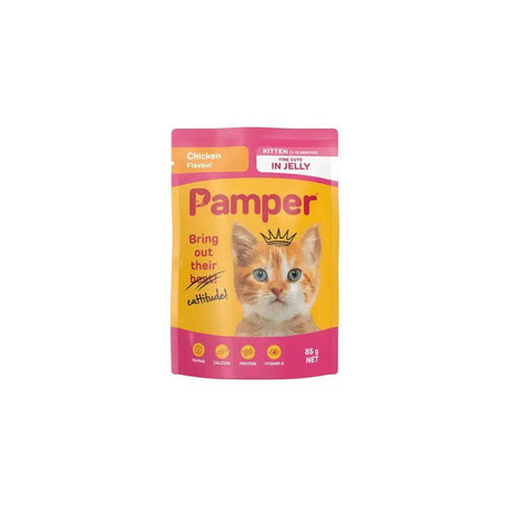 Pamper Fine Cuts Kitten Chicken Wet Cat Food 85g - Petworld