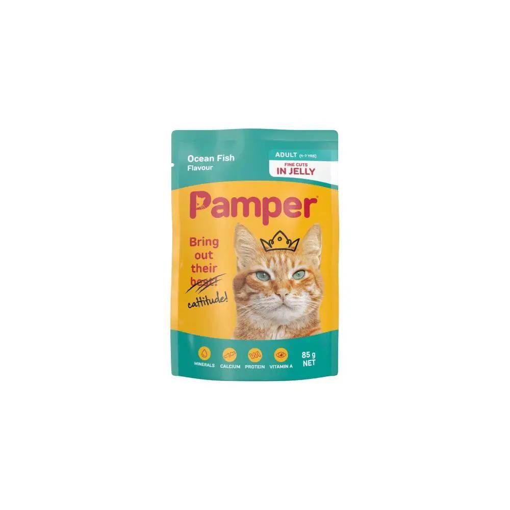 Pamper Fine Cuts Ocean Fish Wet Cat Food 85g - Petworld
