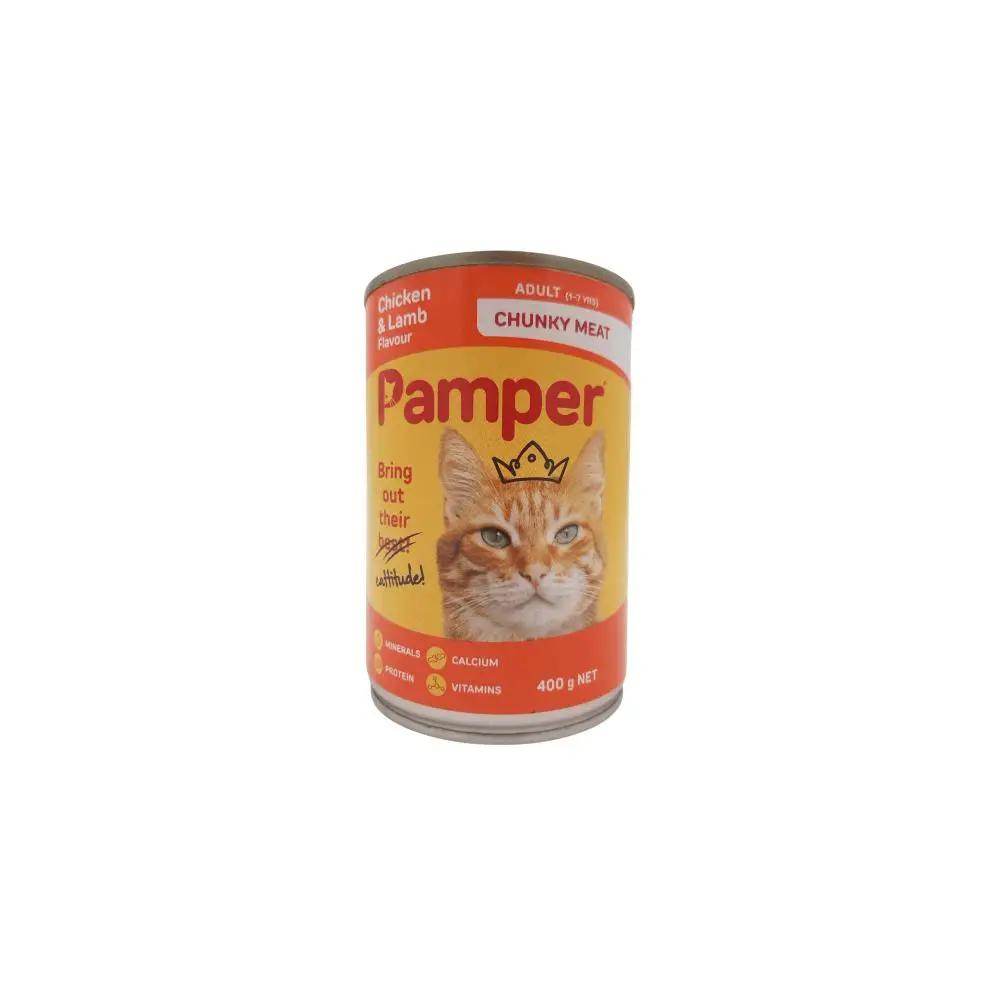 Pamper Meatroll Chicken & Lamb Wet Cat Food 400g - Petworld