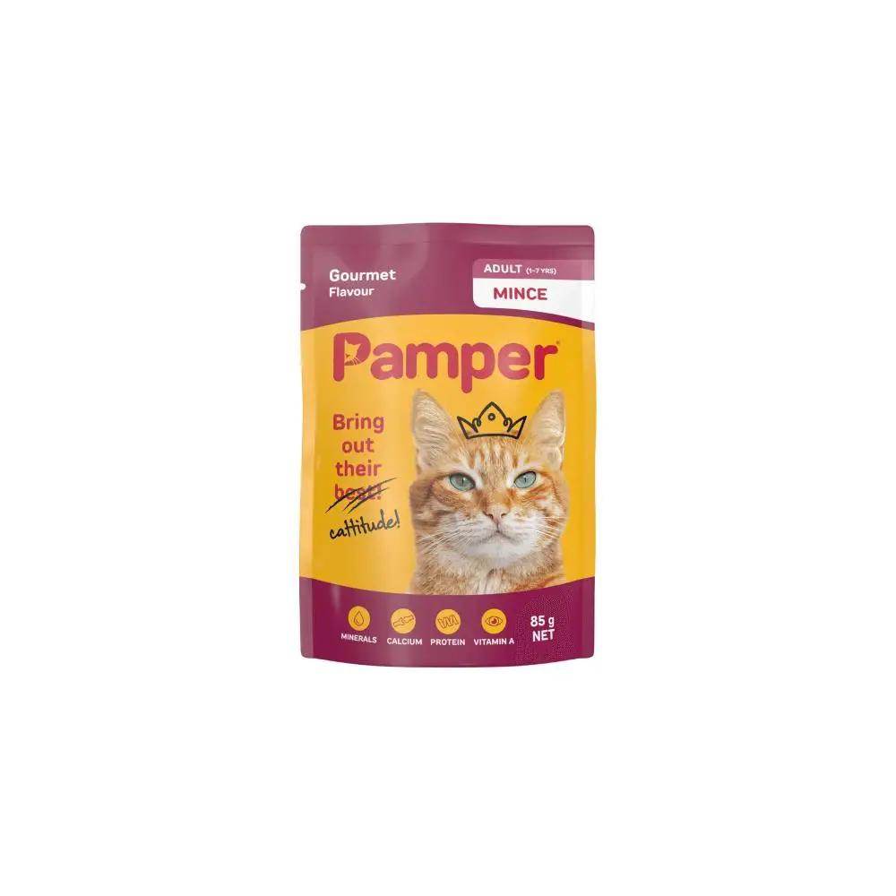 Pamper Mince Gourmet Wet Cat Food 85g - Petworld