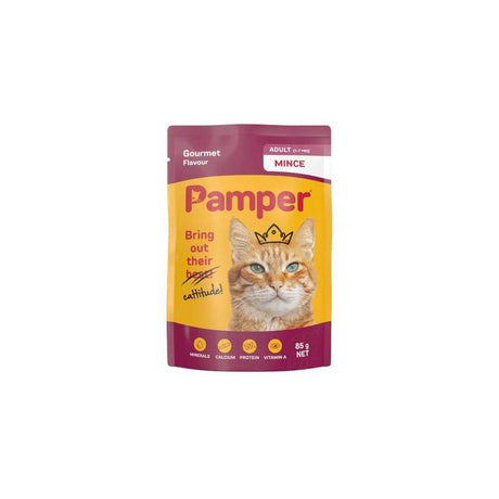 Pamper Mince Gourmet Wet Cat Food 85g - Petworld