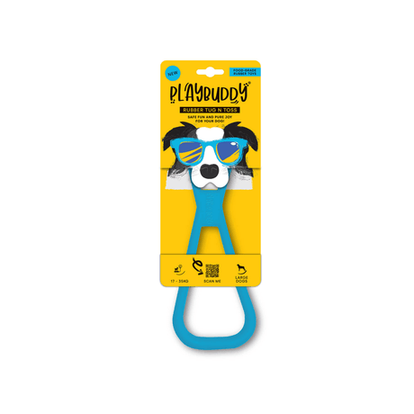 Playbuddy Tug and Toss Large Blue Dog Toy - Petworld