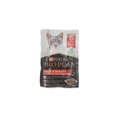 Purina Pro Plan Fussy & Beauty Salmon in Gravy Wet Cat Food Single Pouch - Petworld