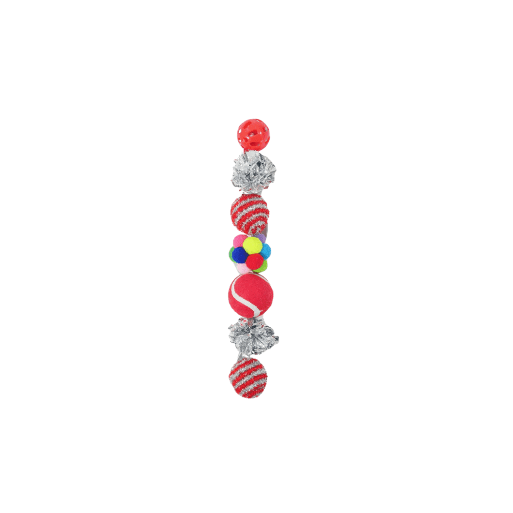 Rosewood Xmas Foot of Festive Balls Cat Toy - Petworld