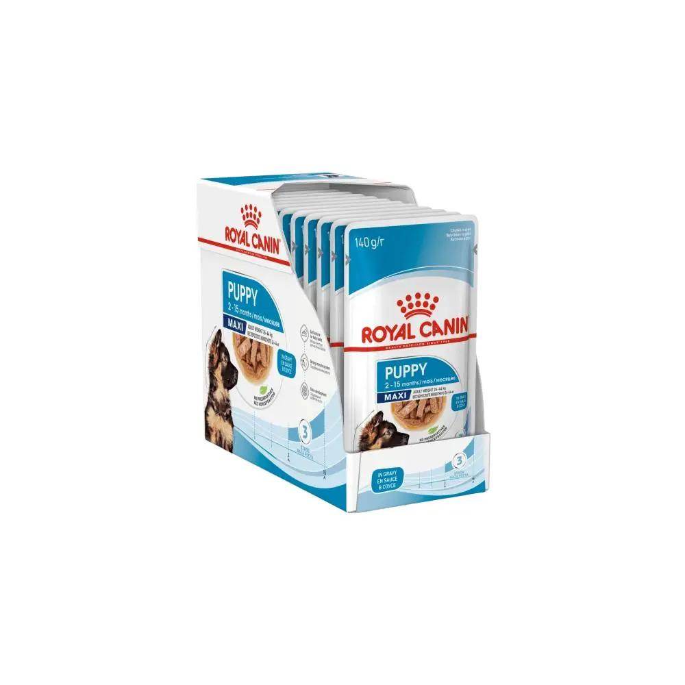 Royal Canin Size Health Nutrition Maxi Puppy Wet Dog Food 140g Pack of 10 - Petworld