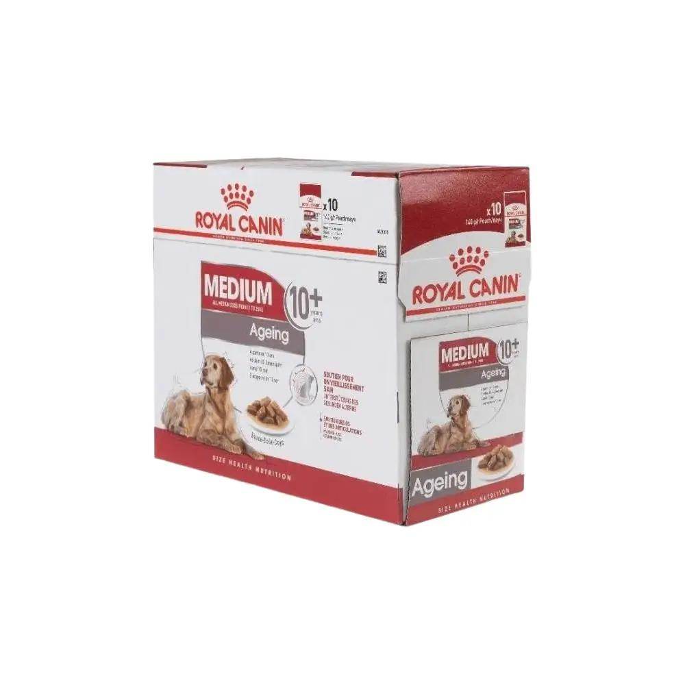 Royal Canin Size Health Nutrition Medium Ageing 10+ Wet Adult Dog Food 140g Pack of 10 - Petworld