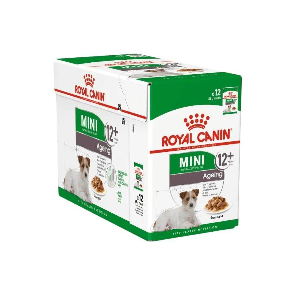 Royal Canin Size Health Nutrition Mini Ageing 12+ Wet Dog Food 85g Pack of 12 - Petworld