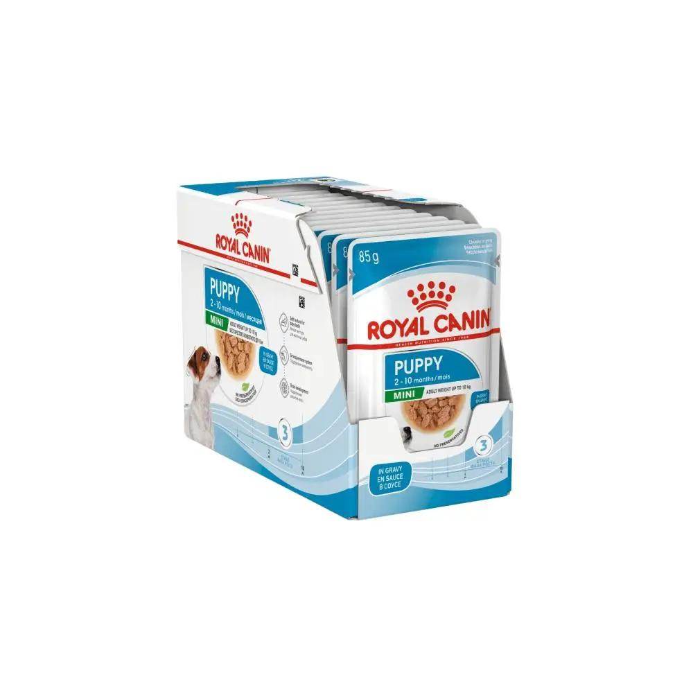 Royal Canin Size Health Nutrition Mini Puppy Wet Dog Food 85g Pack of 12 - Petworld