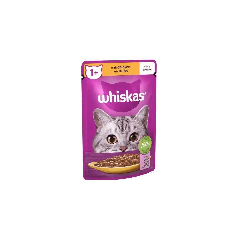 Whiskas Adult Chicken in Jelly Wet Cat Food 85g - Petworld