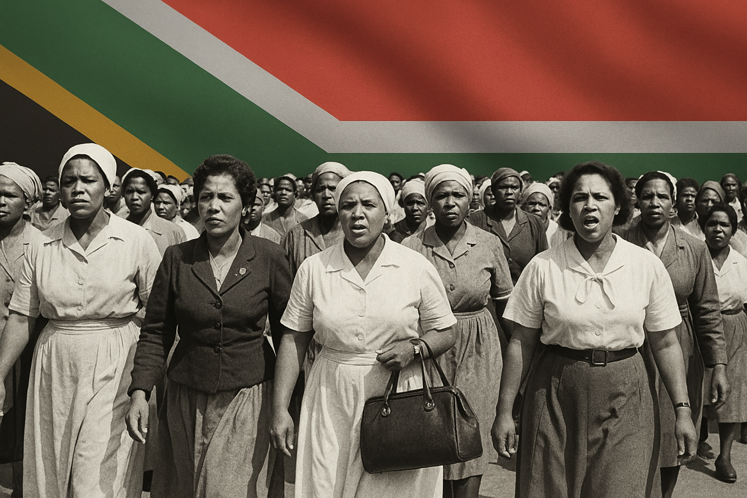 An iconic image of monumental 1956 Woman's March.
