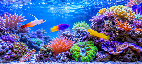 Underwater marine life aquarium wonderland..