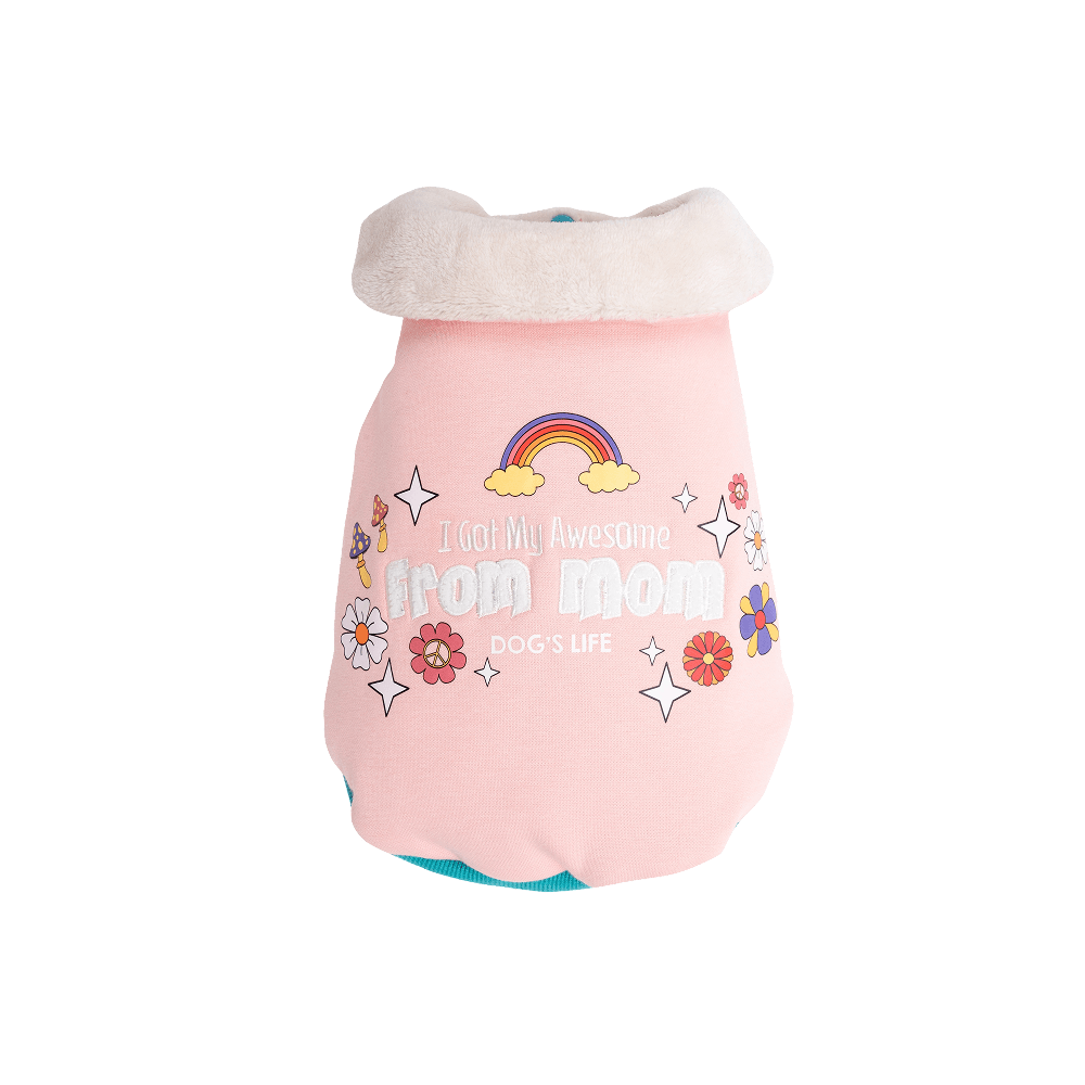 Dog's Life Awesome From Mom Cape Pink XL