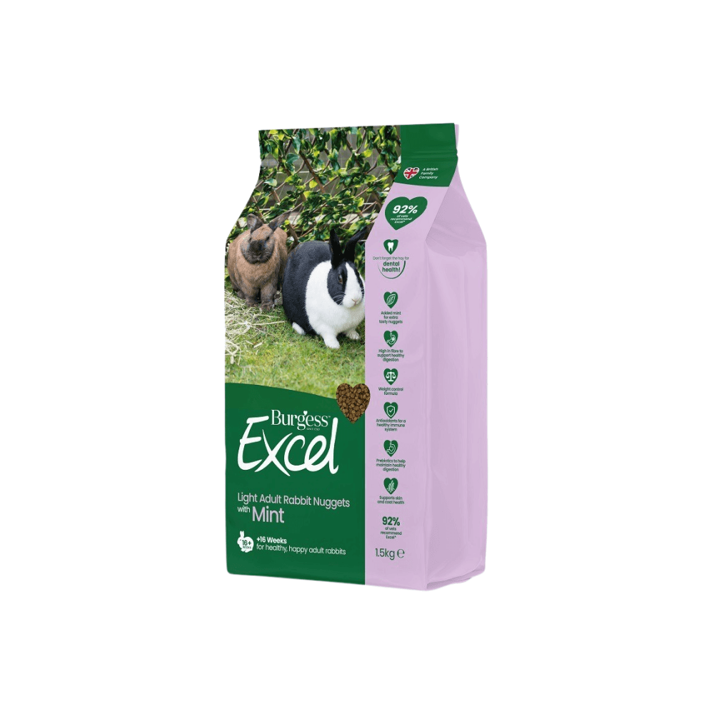 Burgess Excel Light Rabbit Nuggets With Mint 1.5kg