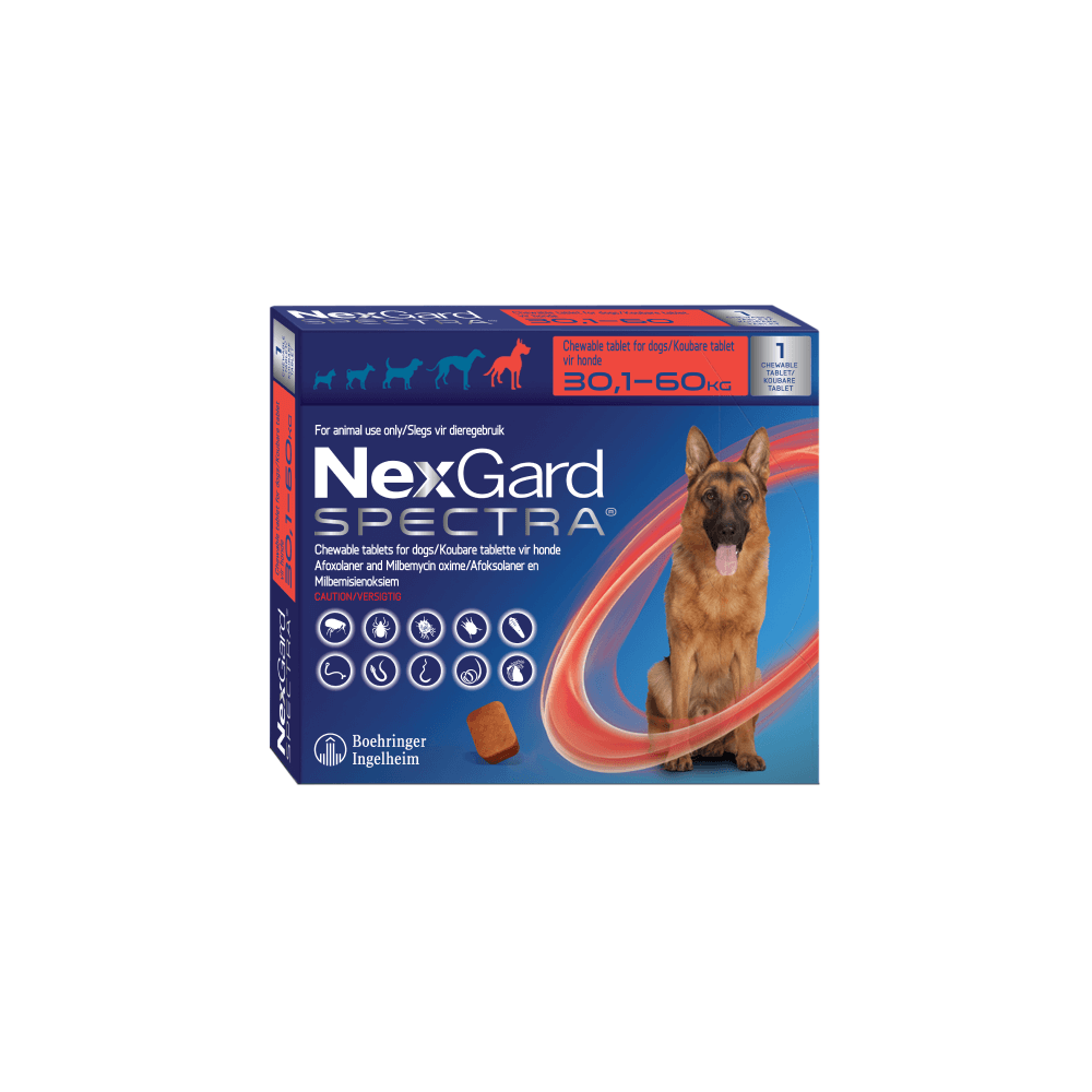 NexGard Spectra XLarge Dogs 30kg to 60kg Tick & Flea  (Pack Of 1 Tablet)
