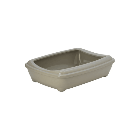 Moderna Arist-O-Tray With Rim Jumbo Cat Litter Tray - Warm Gray - Petworld