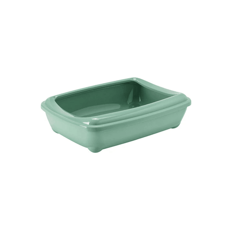 Moderna Arist-O-Tray With Rim Jumbo Cat Litter Tray - Olive Green - Petworld