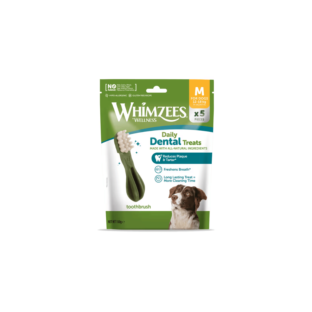 Whimzees Toothbrush Discovery Bag Medium 5Pc