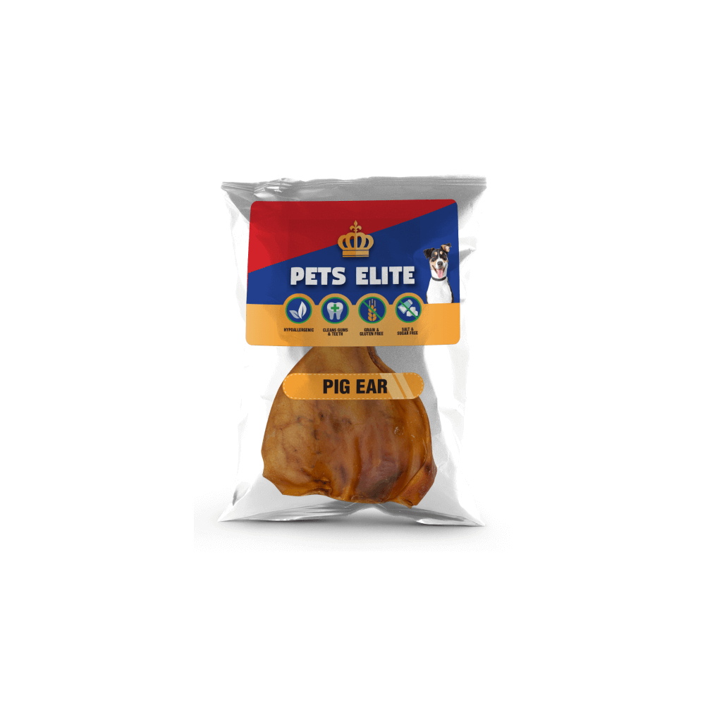 Pets Elite Smoked Pigs Ears Wrapped