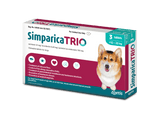 Simparica Trio For Dogs 10.1kg - 20kg x 3 Tablets (Teal)