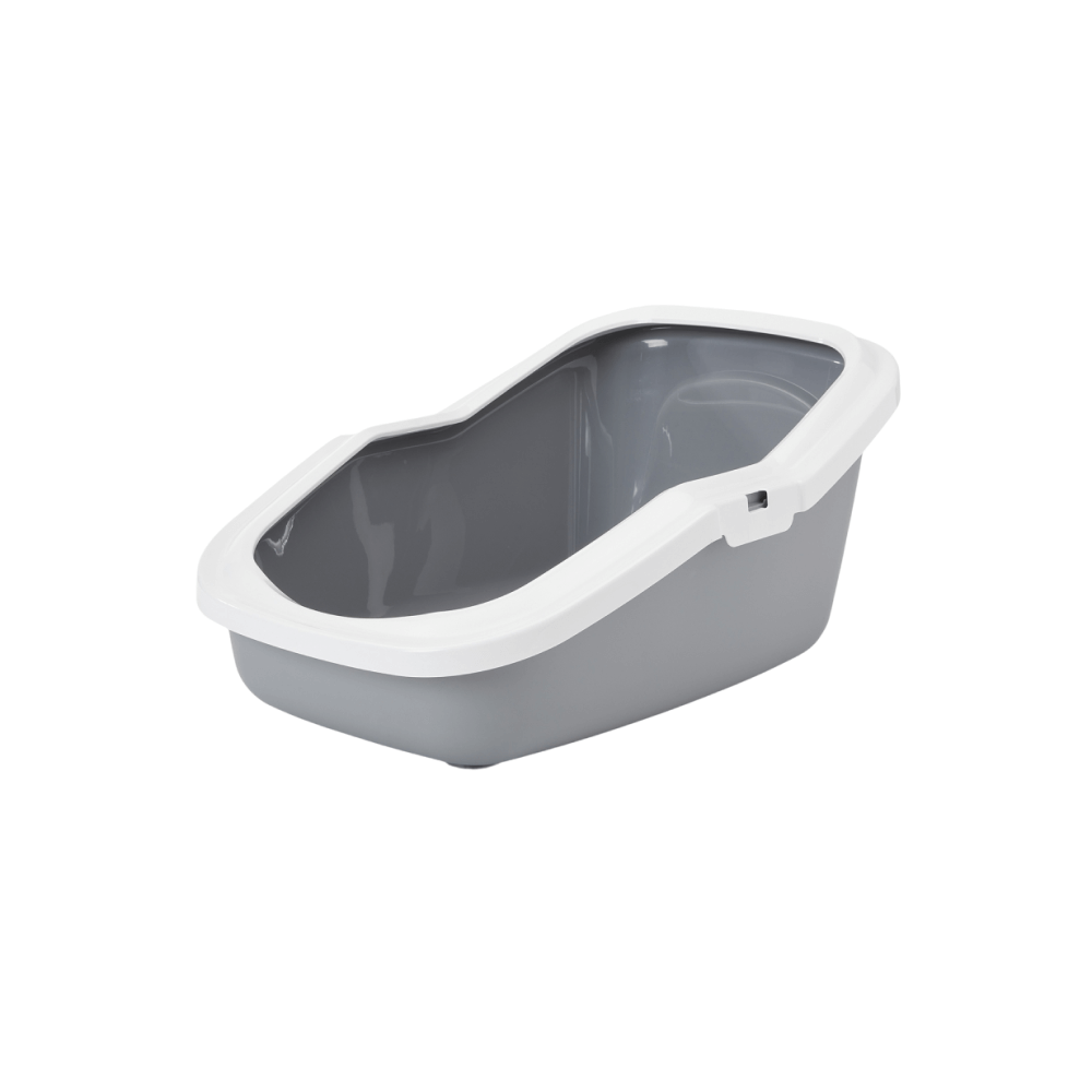 Savic Aseo Cat Litter Tray White/Cool Grey