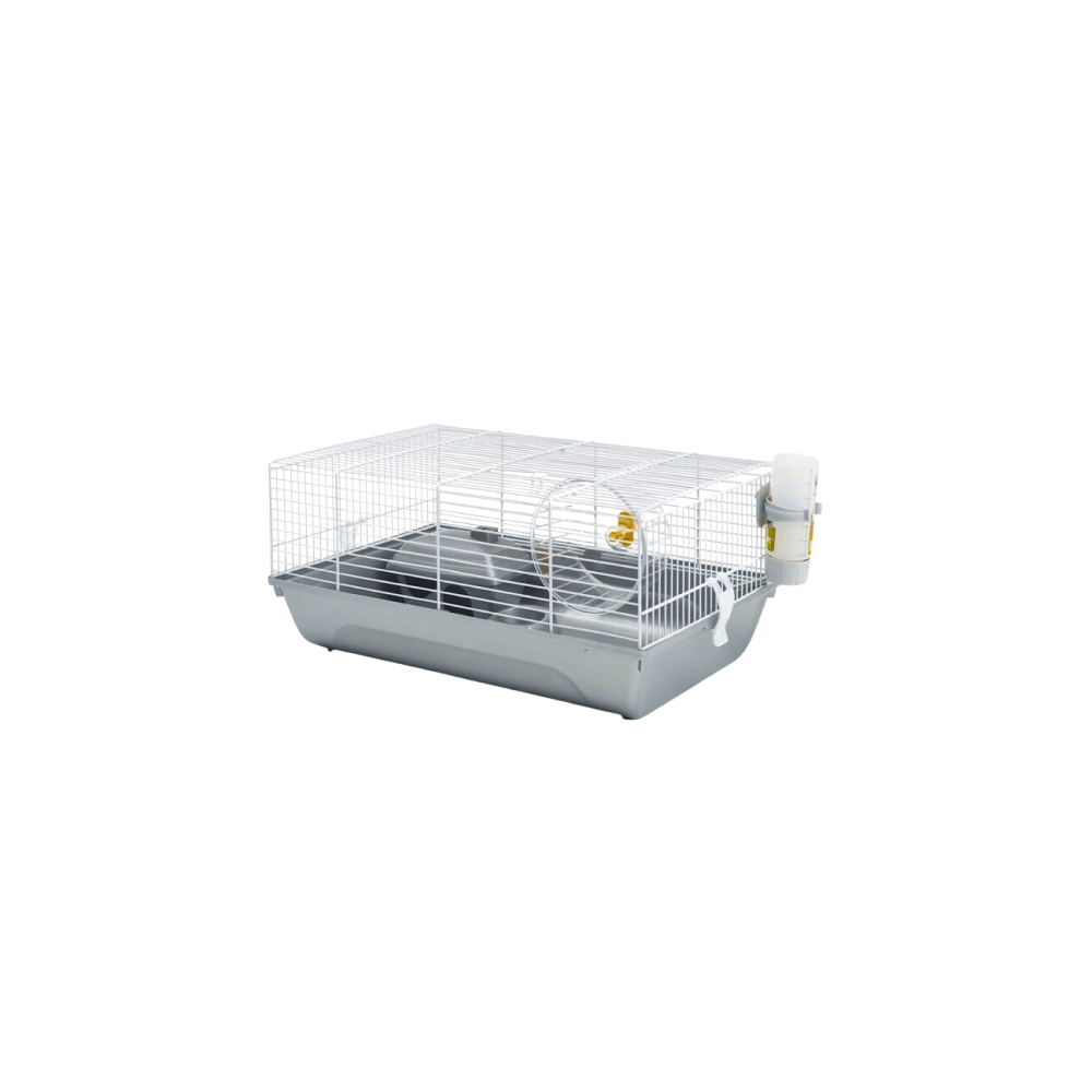 Savic Martha White Silver Hamster Cage 46.5cm  x 29.5cm x 21cm