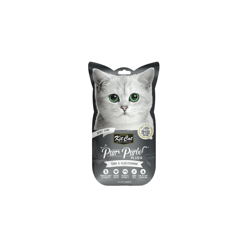 Kit Cat Treat Purr Puree Plus+ Joint Care Tuna Cat Treats 60g