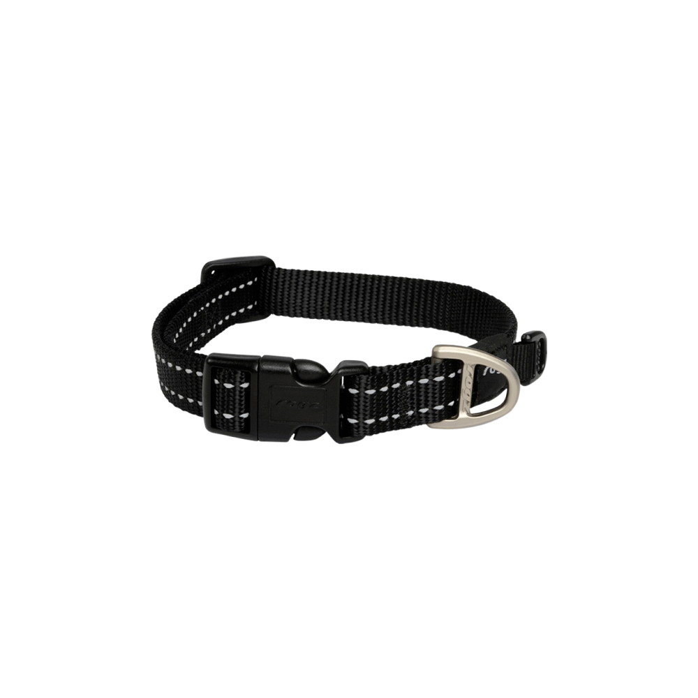 Rogz Utility Classic Collar Black Reflective