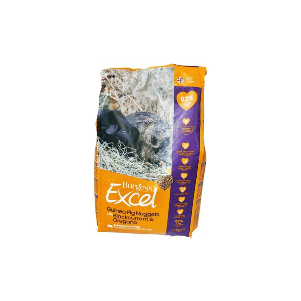 Burgess Excel - Guinea Pig Nuggets with Blackcurrant & Oregano 1.5kg