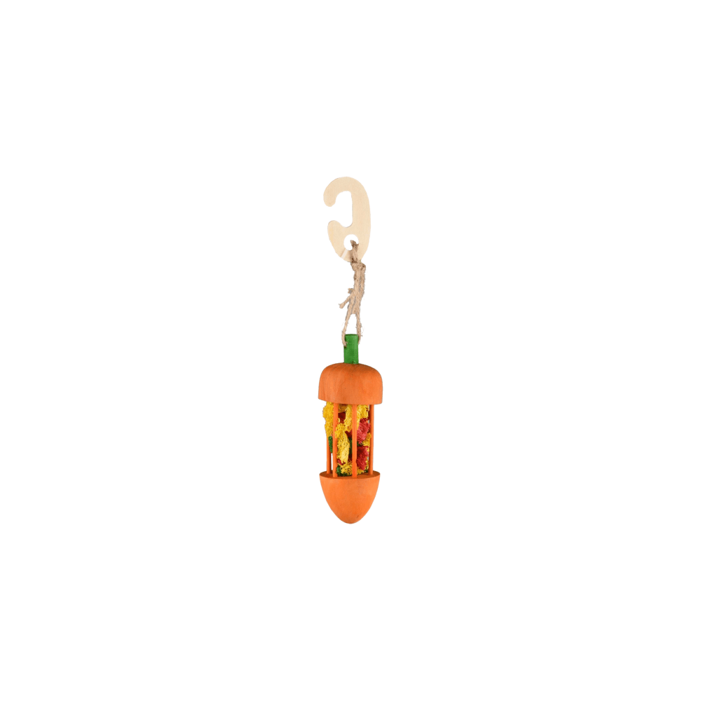 Flamingo Waris Hanger Carrot Orange & Loofah Dia. 4.5X23cm