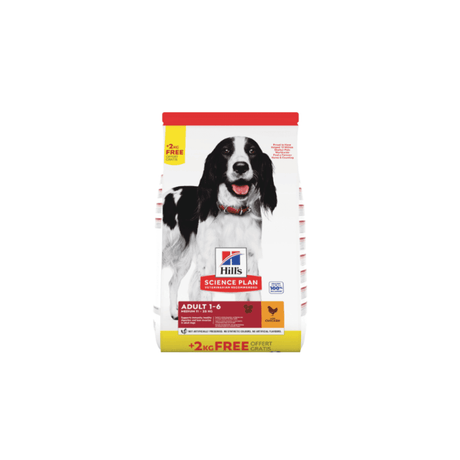 Hills Science Plan Adult Medium Breed Chicken 14kg Bonus Bag (12kg + 2kg FREE) - Petworld