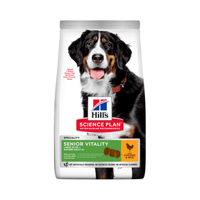 Hill's Science Plan Senior Vitality Large 5+ Chicken with Rice Dry Dog Food 14kg - Petworld